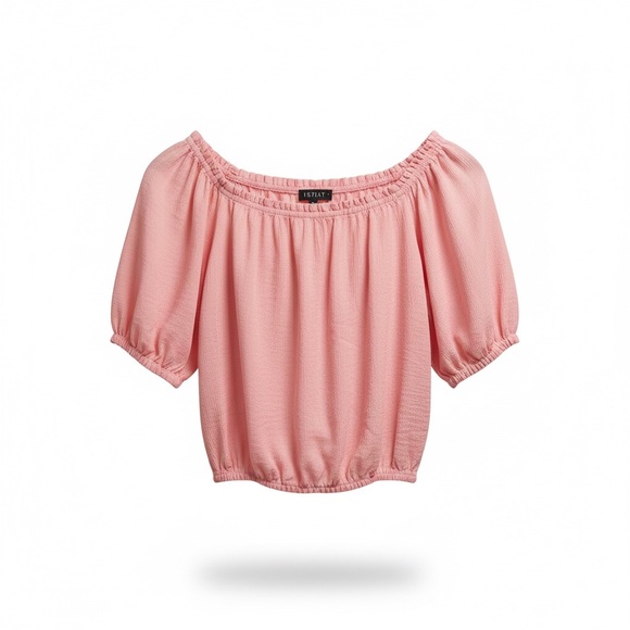 1. State Tops - 1. State Pink Off-Shoulder Blouse